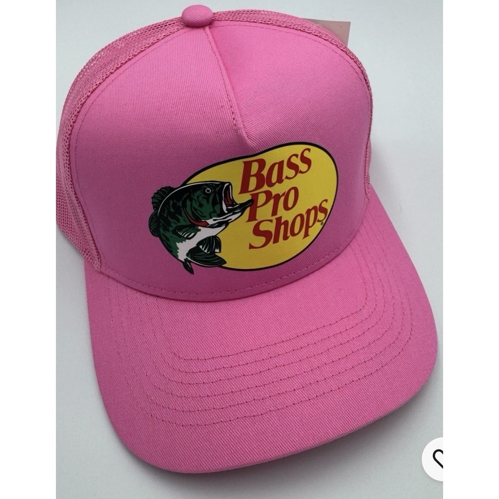 Bass Pro Shop Adjust Trucker Style Mesh Cap Pink NWT Fishing Outdoors Hunting